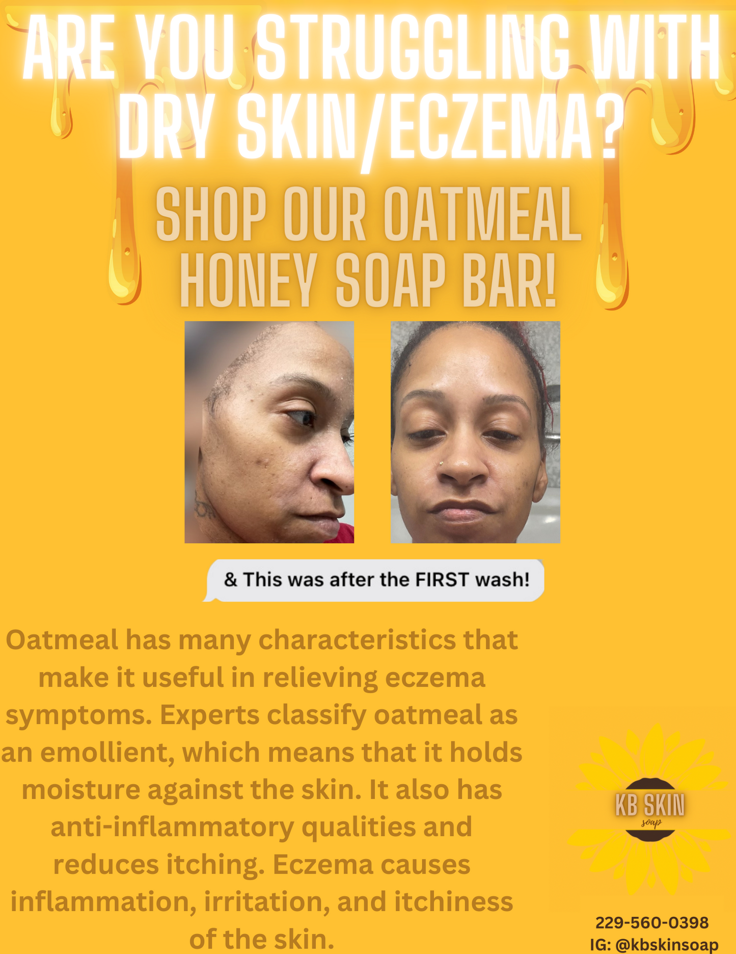 Oatmeal Honey Soap Bar
